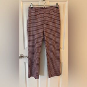 Anthropologie Sanctuary pink and navy Cropped Pants with Classic Check Pattern